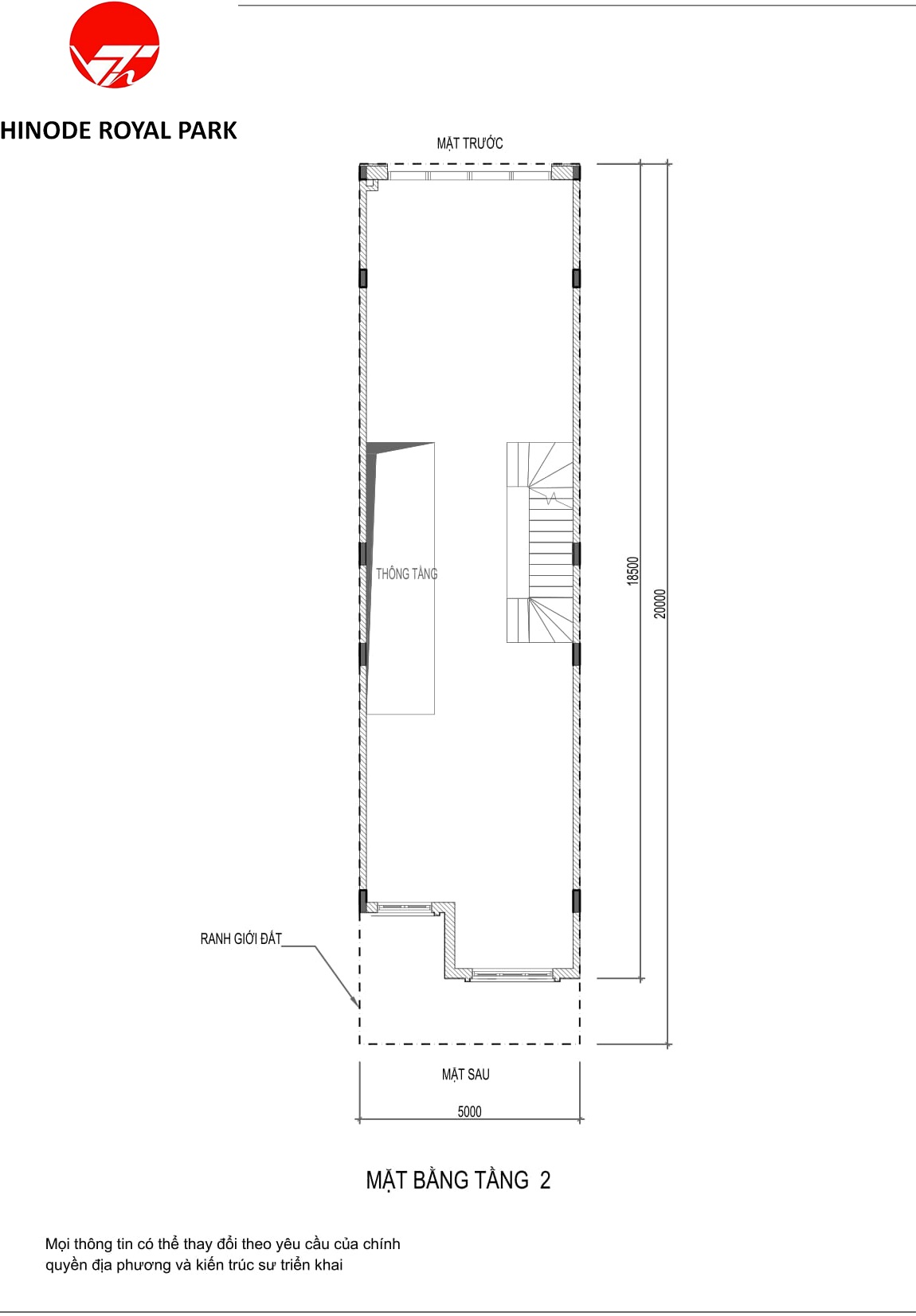 Thiết kế tầng 2 Liền kề Đông Dương tại Hinode Hoài Đức