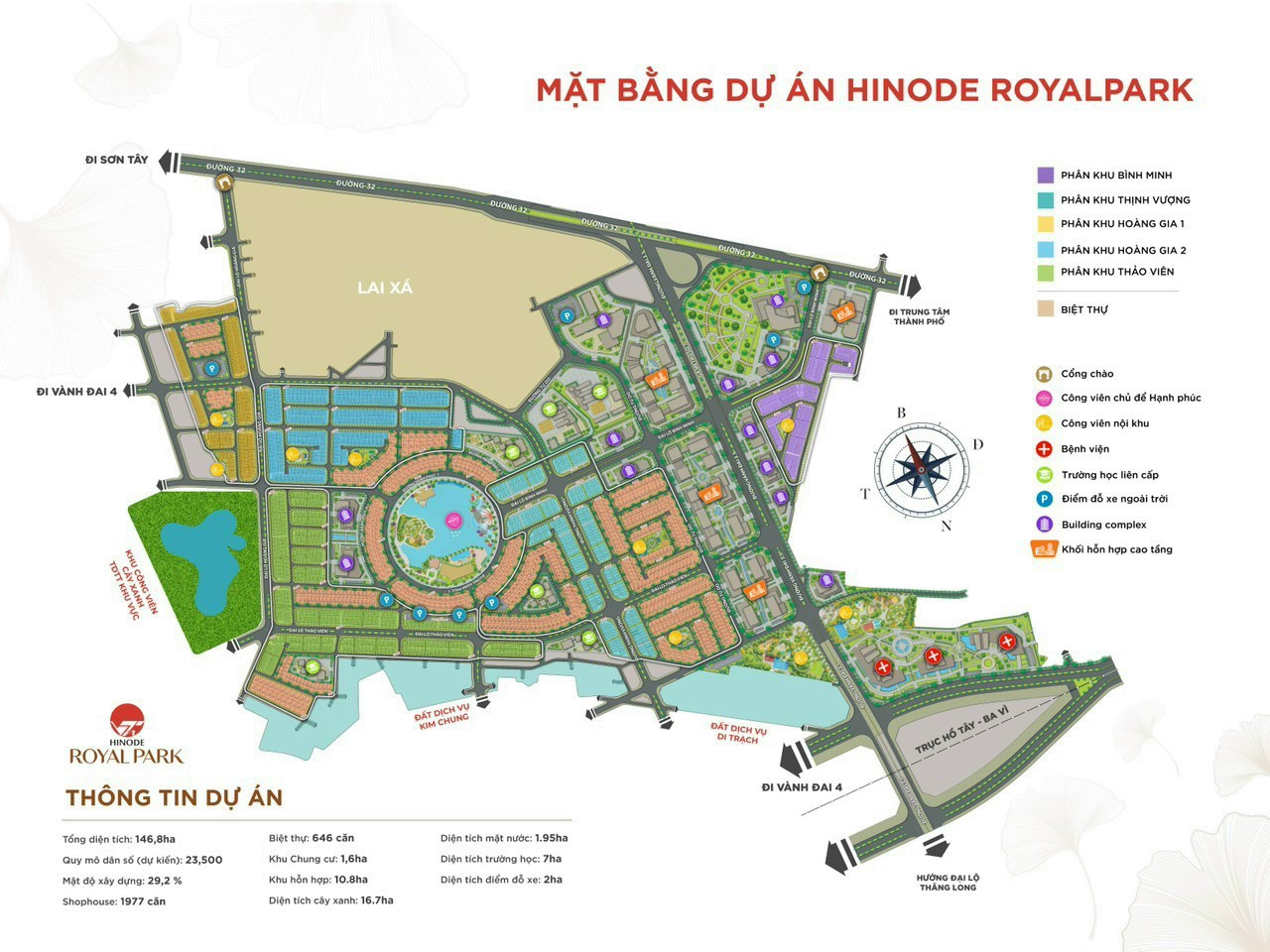 Mặt bằng tổng quan dự án Hinode Royal Park